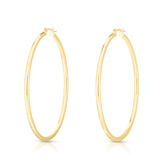 2mm Gold Tube Hoops, 14k yellow gold - URBAETIS Fine Jewelry