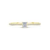 Stacked Baguette Diamond Ring, 14K Yellow Gold- URBAETIS Fine Jewelry