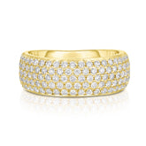 Diamond Cigar Band, 14k yellow gold - URBAETIS Fine Jewelry