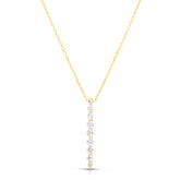 Graduated Single Prong Pendant in 14k Yellow Gold - URBAETIS Fine Jewelry