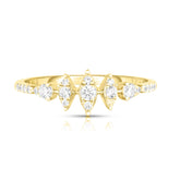 Vertical Illusion Marquise Diamond Ring, 14k yellow gold- URBAETIS Fine Jewelry