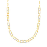 Baguette Long Link Necklace, 14k yellow gold, 1.84 carats - URBAETIS Fine Jewelry