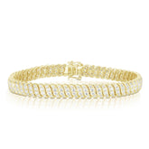 Diamond Snake Chain Bracelet, 14k yellow gold, 3.8 carats - URBAETIS Fine Jewelry