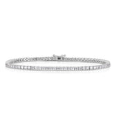 4 Prong Tennis Bracelet, 2 carats, 14k white gold - URBAETIS Fine Jewelry