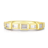 2-to-1 Baguette Diamond Ring, 14k yellow gold, 0.3 carats - URBAETIS Fine Jewelry