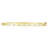 Inlay Baguette Diamond Bangle, 14K Yellow Gold- URBAETIS Fine Jewelry