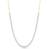 Marquise illusion Diamond Tennis Necklace, 14K Yellow Gold- URBAETIS Fine Jewelry
