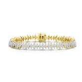 Marquise Illusion Diamond Tennis Bracelet, 14K Yellow Gold- URBAETIS Fine Jewelry
