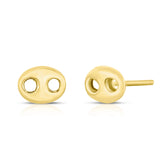 Puffed Mariner Chain Studs - URBAETIS Fine Jewelry