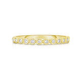 Bezel Set Diamond Stackable Ring , 14k yellow gold - URBAETIS Fine Jewelry