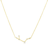 Aries Diamond Constellation Zodiac Necklace, 14k Yellow Gold- URBAETIS Fine Jewelry