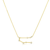 Gemini Diamond Constellation Zodiac Necklace, 14K Yellow Gold -URBAETIS Fine Jewelry
