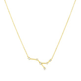 Cancer Diamond Constellation Zodiac Necklace, 14K Yellow Gold- URBAETIS Fine Jewelry