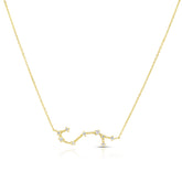Scorpio Diamond Constellation Zodiac Necklace, 14k Yellow Gold - URBAETIS Fine Jewelry