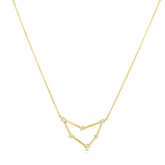 Capricorn Diamond Constellation Zodiac Necklace, 14K Yellow gold- URBAETIS Fine Jewelry