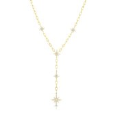 Diamond Starburst Lariat, 14K Yellow Gold- URBAETIS Fine jewelry