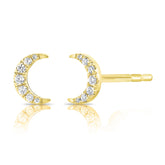 Diamond Mood Studs, 14K Yellow Gold- URBAETIS Fine Jewelry