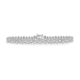 Up and Down Diamond Pear illusion Bracelet, 14K White Gold- URBAETIS Fine Jewelry