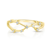 Taurus Diamond Constellation Zodiac Ring, 14K Yellow Gold- URBAETIS Fine Jewelry