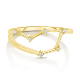 Libra Diamond Constellation Zodiac Ring, 14K Yellow Gold- URBAETIS Fine Jewelry