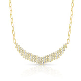 Mixed Setting Diamond Necklace, 14k yellow gold - URBAETIS Fine Jewelry