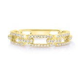 Delicate Diamond Long Link Ring