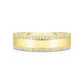 Diamond Border Ring, 14k yellow gold - URBAETIS Fine Jewelry
