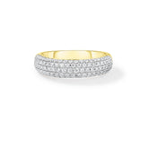 Puffed Diamond Ring, 14k yellow gold - URBAETIS Fine Jewelry