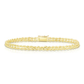 Double Rope Chain Bracelet, 14k yellow gold - URBAETIS Fine Jewelry