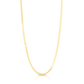 Herringbone Necklace, 2.8mm, 14k yellow gold - URBAETIS Fine Jewelry