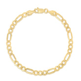 Figaro Chain Bracelet, 14k yellow gold, 7" - URBAETIS Fine Jewelry
