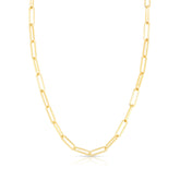 Long Link Necklace, 14k yellow gold, 16 inches - URBAETIS Fine Jewelry