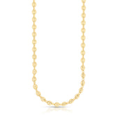 Puffed Mariner Link Necklace, 14k yellow gold, 18" - URBAETIS Fine Jewelry