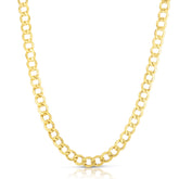 TriBeCa Curb Chain Necklace, 14k yellow gold - Urbaetis Fine Jewelry