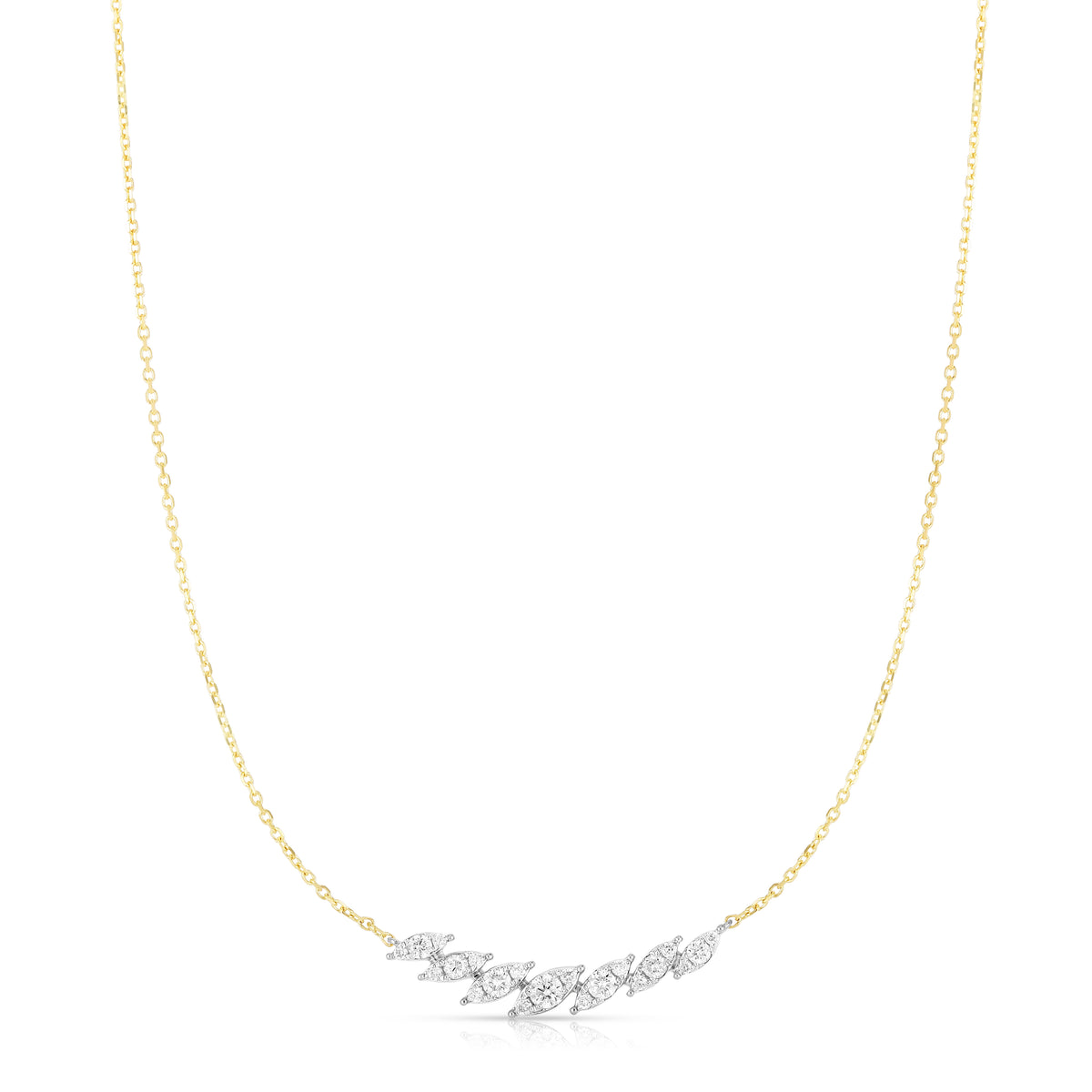 Domino Marquise Illusion Diamond Necklace