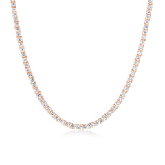 Lab Grown Diamond Tennis Necklace, 14k rose gold - URBAETIS Fine Jewelry