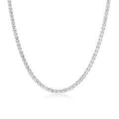 Lab Grown Diamond Tennis Necklace, 14k white gold - URBAETIS Fine Jewelry