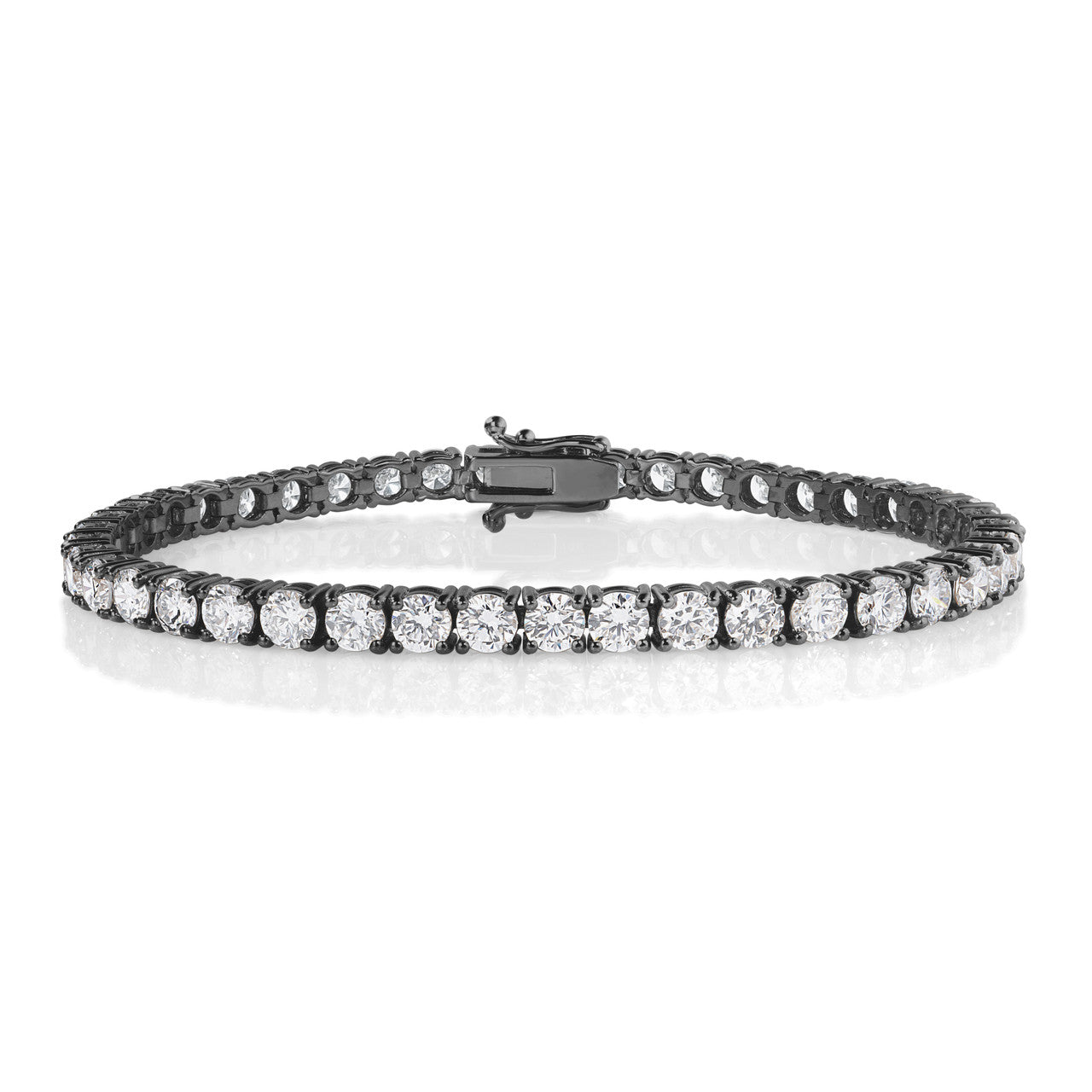 Natural Diamond Tennis Bracelet, 14k black gold - URBAETIS Fine Jewelry
