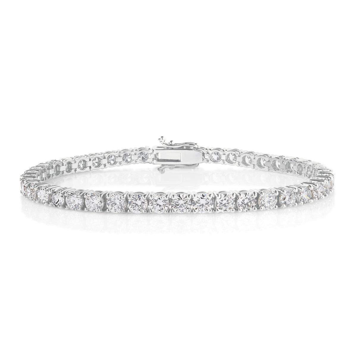 Natural Diamond Tennis Bracelet, 14k white gold - URBAETIS Fine Jewelry