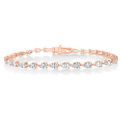 East-West Pear Diamond Tennis Bracelet