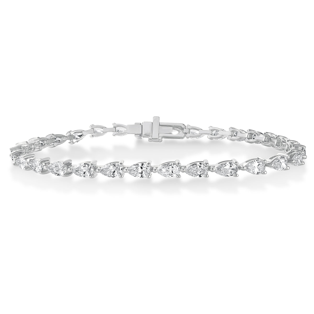 East-West Pear Diamond Tennis Bracelet