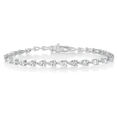 East-West Pear Diamond Tennis Bracelet