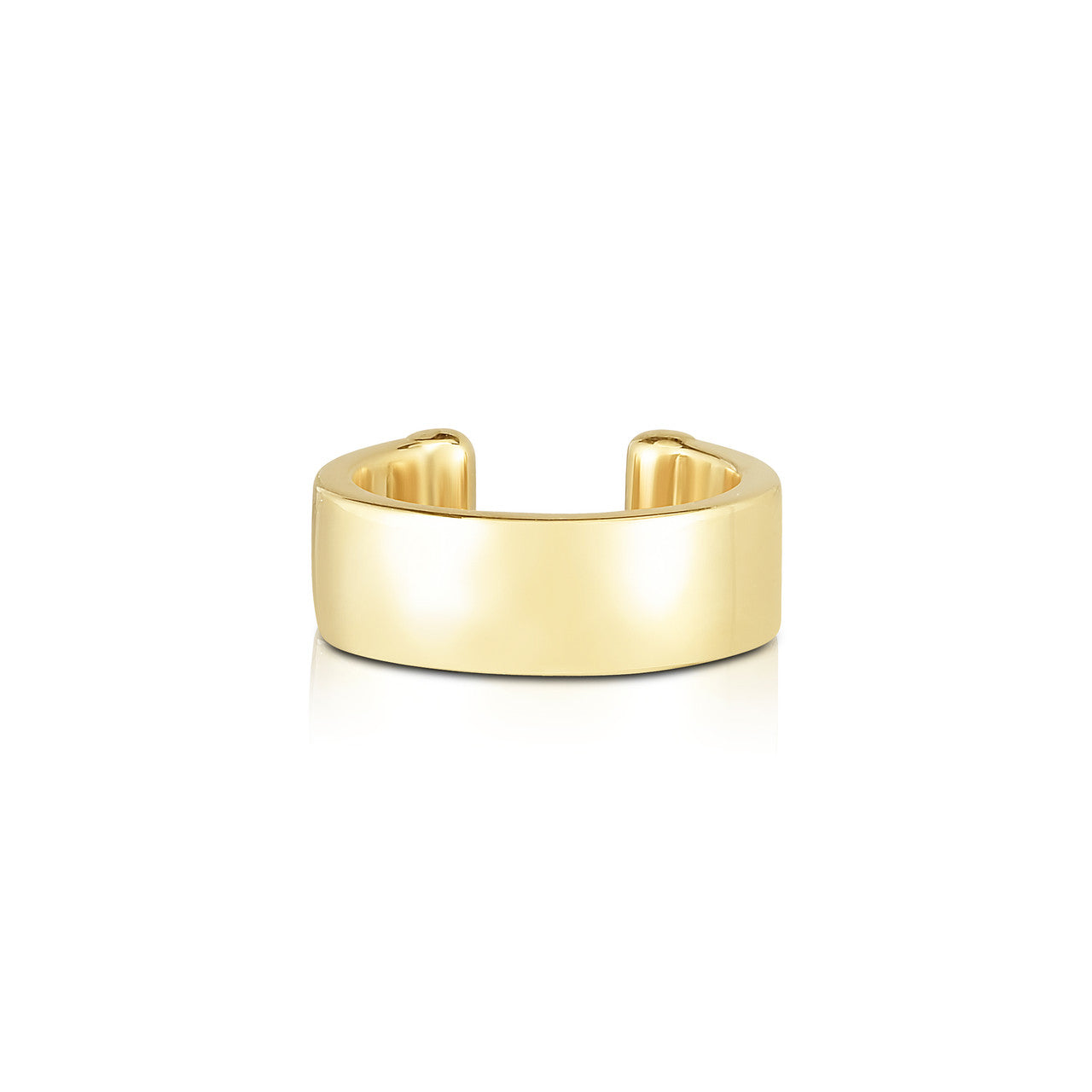 Thick Gold Ear Cuff, 14k yellow gold - URBAETIS Fine Jewelry