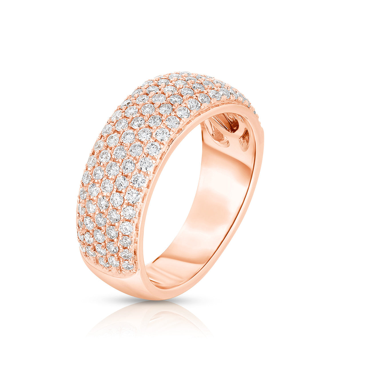 Diamond Cigar Band, 14k rose gold - URBAETIS Fine Jewelry