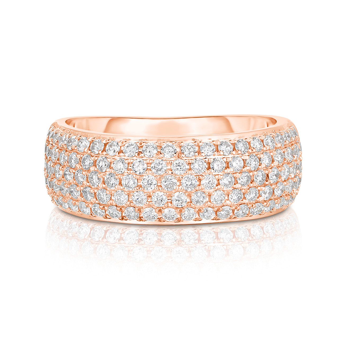 Diamond Cigar Band, 14k rose gold - URBAETIS Fine Jewelry