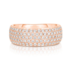 Diamond Cigar Band, 14k rose gold - URBAETIS Fine Jewelry