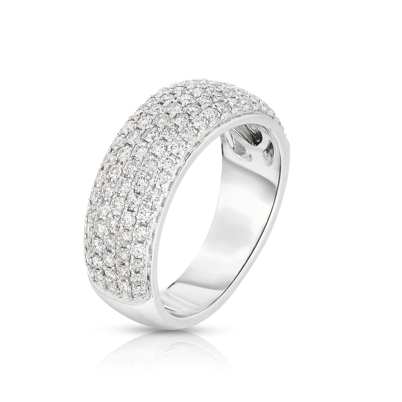 Diamond Cigar Band, 14k white gold - URBAETIS Fine Jewelry