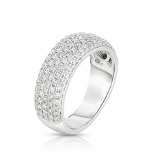Diamond Cigar Band, 14k white gold - URBAETIS Fine Jewelry