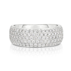 Diamond Cigar Band, 14k white gold - URBAETIS Fine Jewelry