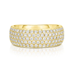 Diamond Cigar Band, 14k yellow gold - URBAETIS Fine Jewelry